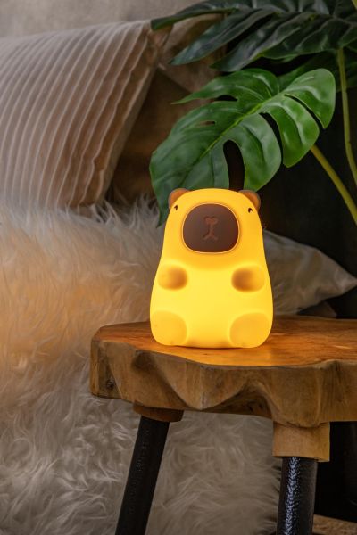 Lucide PINCHA CAPYBARA - Rechargeable Table lamp Children - Battery pack- LED 3 StepDim - 1x0,5W 2100K - Cream